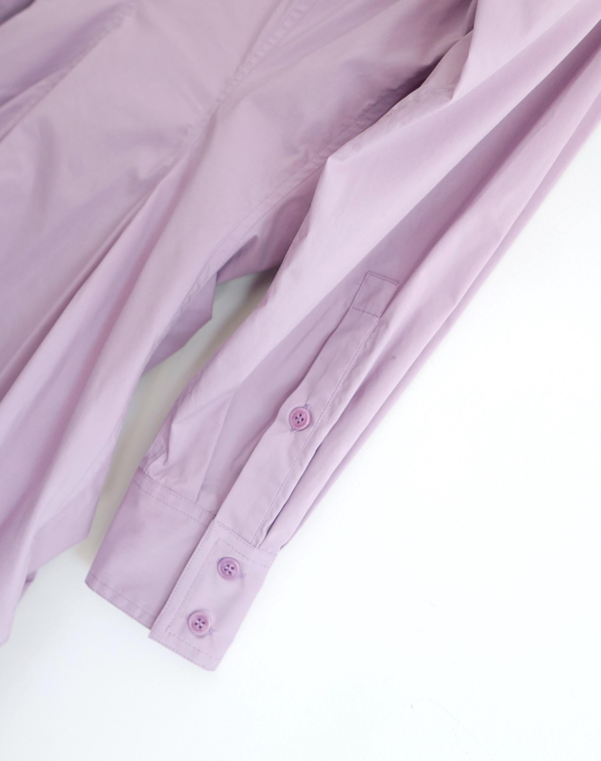 Women's Altuzarra Chloris tie-waist lilac cotton-poplin shirt dress For Sale