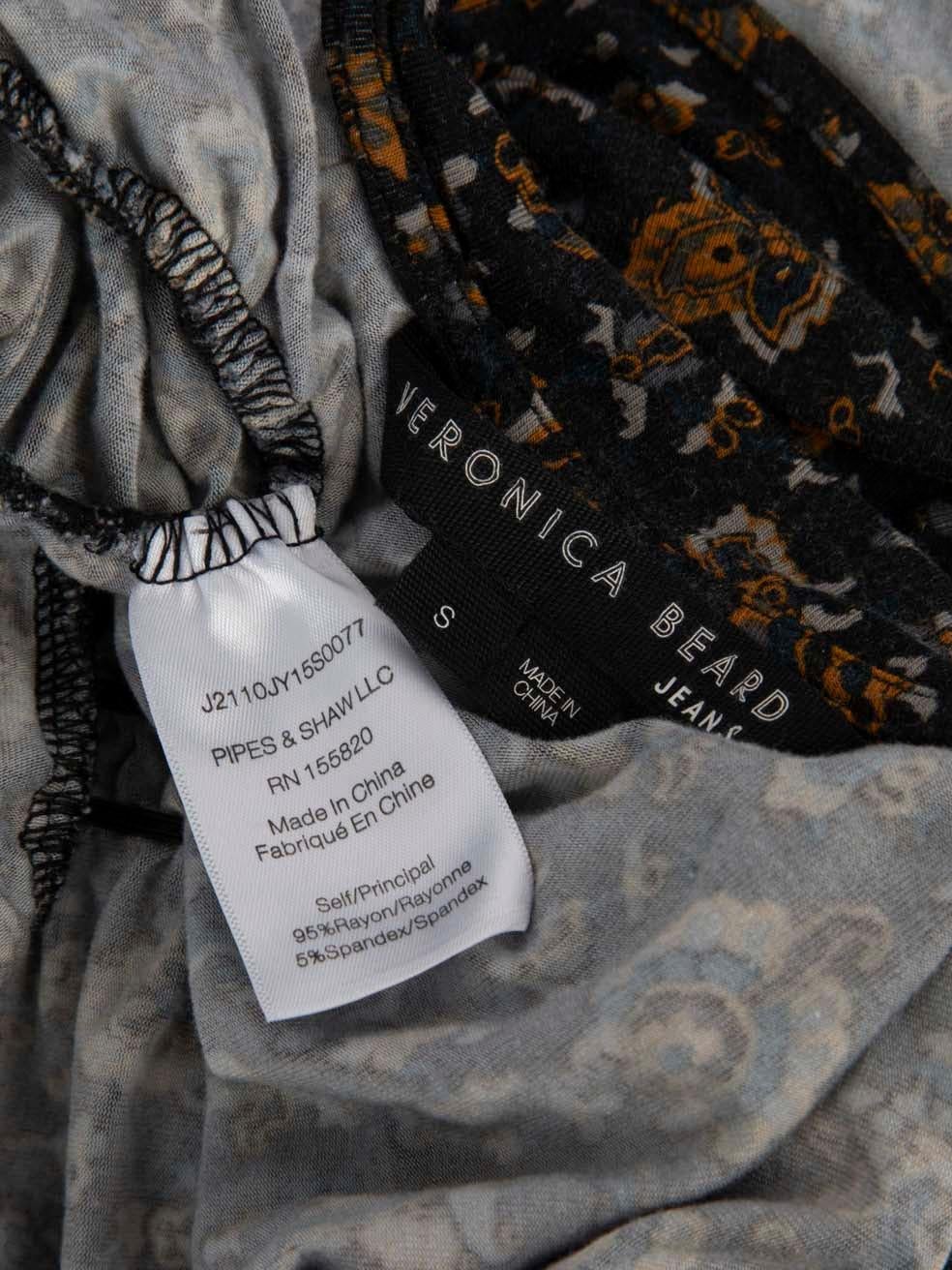 Veronica Beard Gerüschtes Kleid mit Blumendruck Größe S im Zustand „Gut“ im Angebot in London, GB
