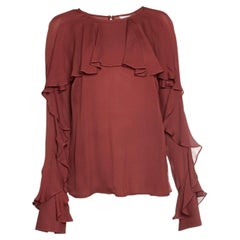 Veronica Beard, Rust coloured ruffle top
