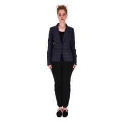 Veronica Beard Wool Blend Plain Check Jacket