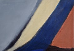 "New World City" Paesaggio geometrico astratto in olio su tela