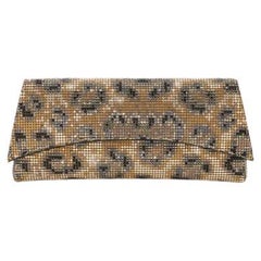 Veronica Clutch Leopard Swarovski Crystal Mesh