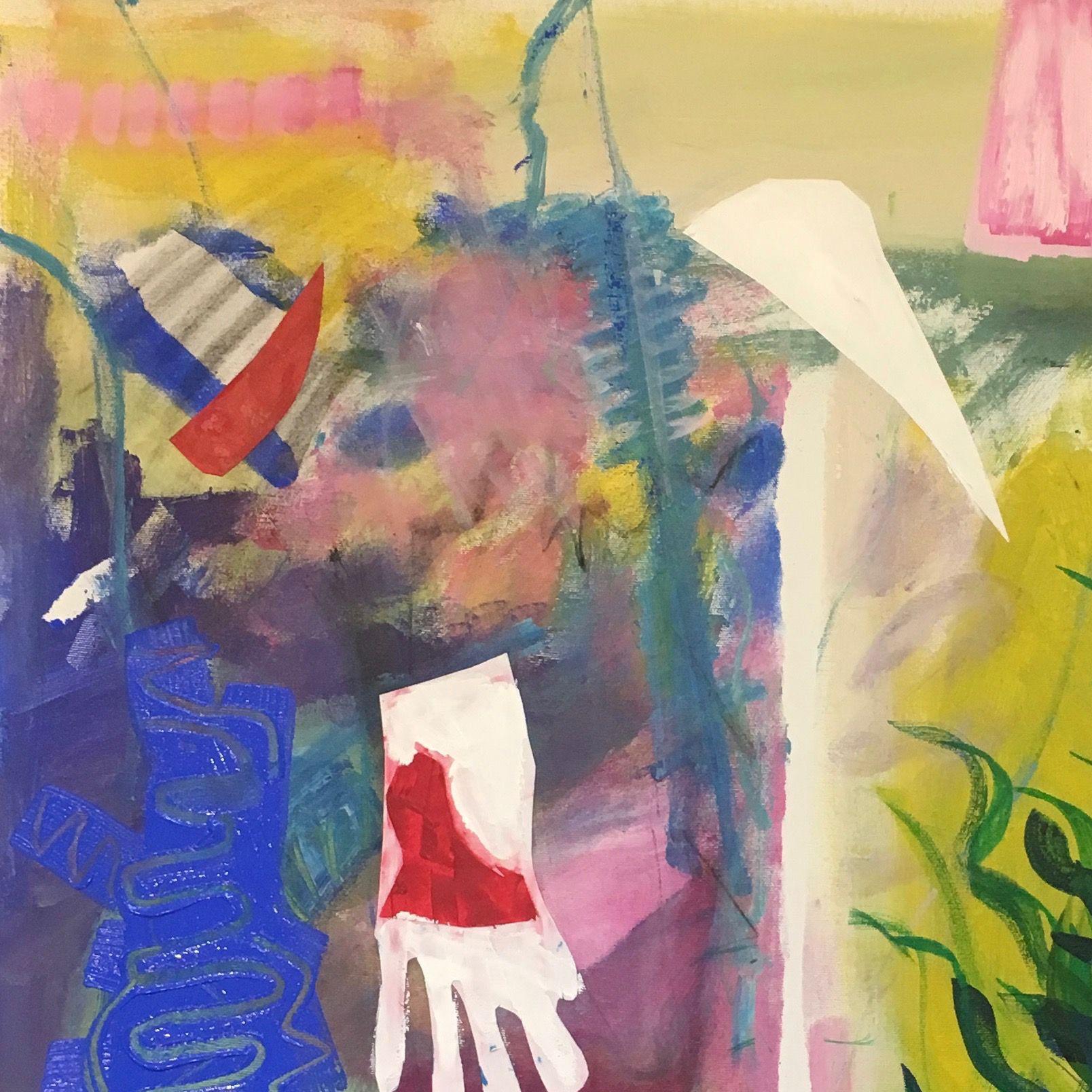 Allez cueillir le fruit sur l'arbre, tecnica mista su tela - Mixed Media Art Astratto di Veronica Dragnef
