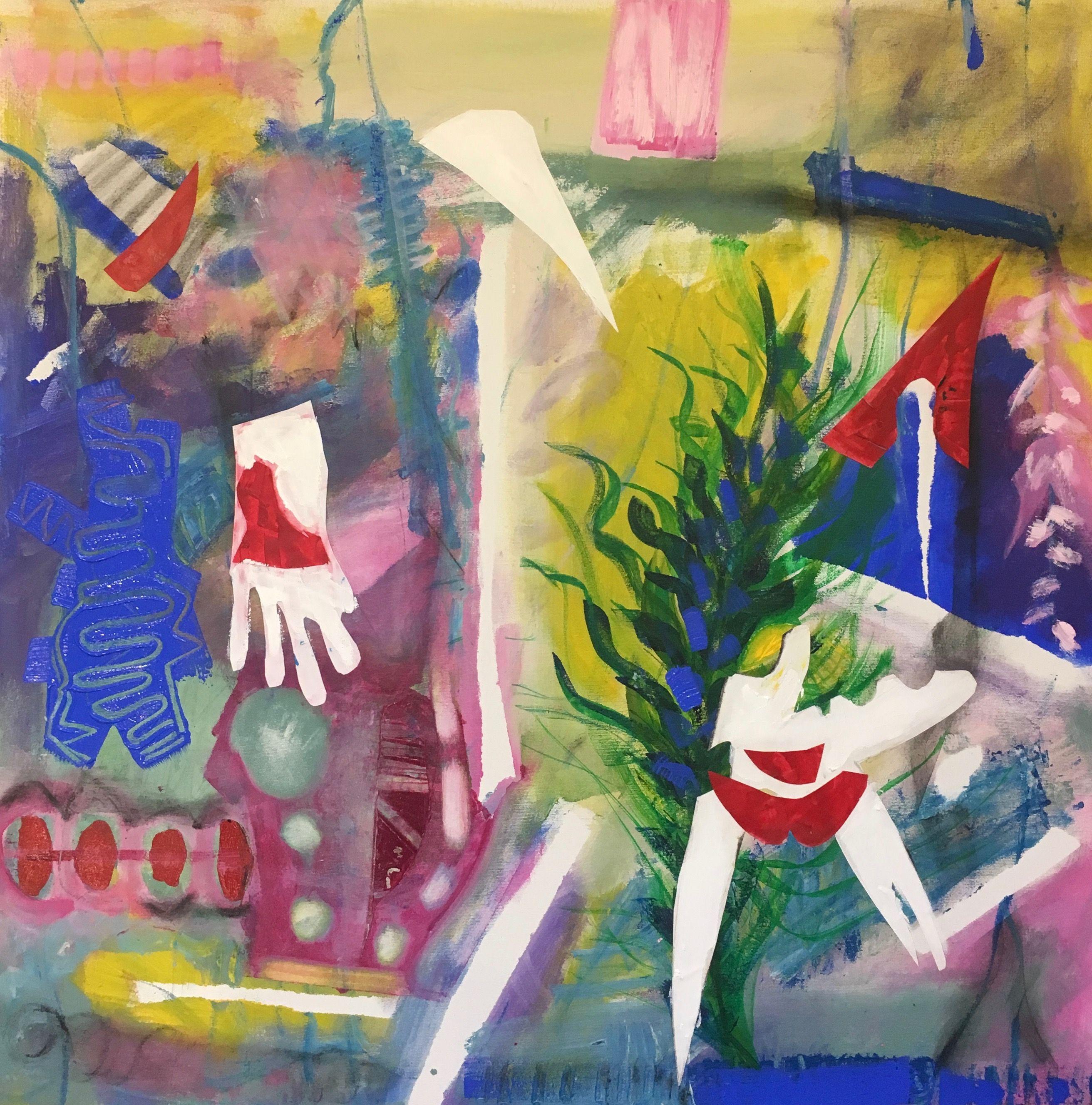Allez cueillir le fruit sur l'arbre, tecnica mista su tela - Mixed Media Art di Veronica Dragnef