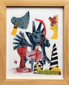 Uccelli di piume, tecnica mista su carta