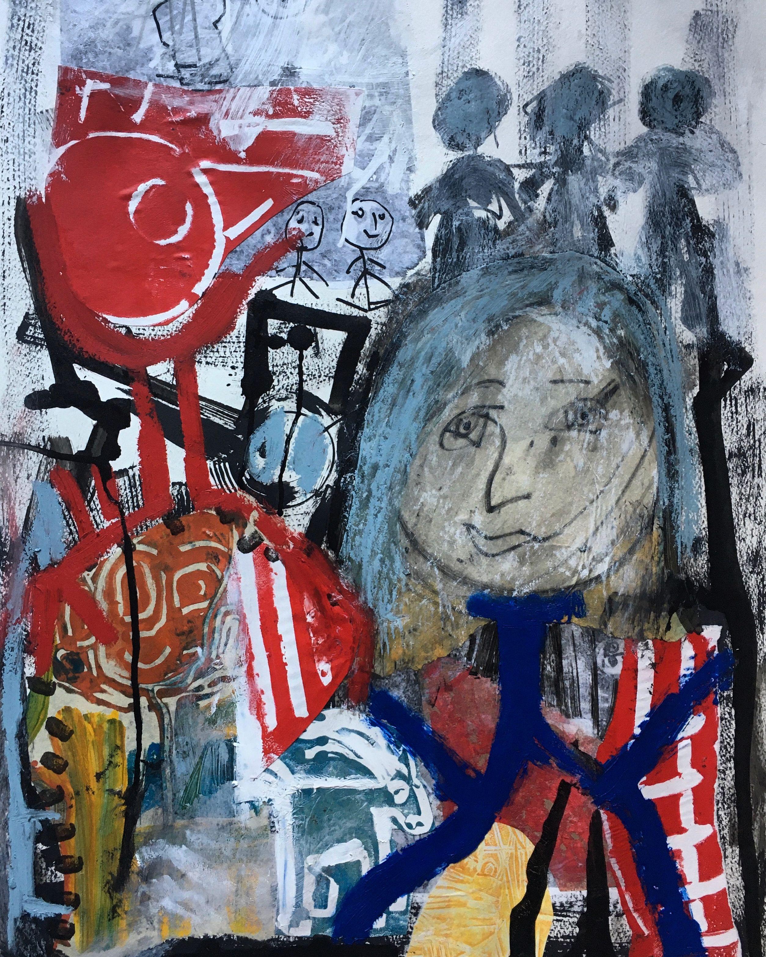 Peinture du matin 2, techniques mixtes sur papier