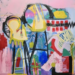 Que s'est-il passÃC au Jardin d'Eden?, Mixed Media on Canvas