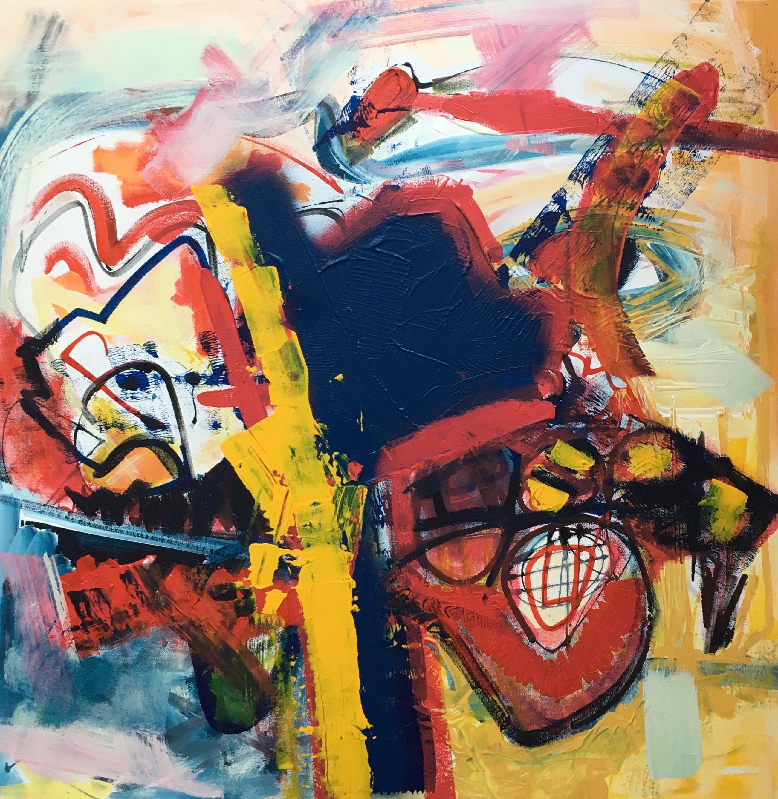 Abstract Painting di Veronica Dragnef - Nozioni Chisciotte 2, Pittura, Acrilico su tela