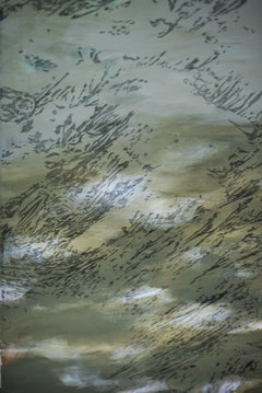 Green Mountains - Contemporary Green Mountain Landscape Acrylic Painting