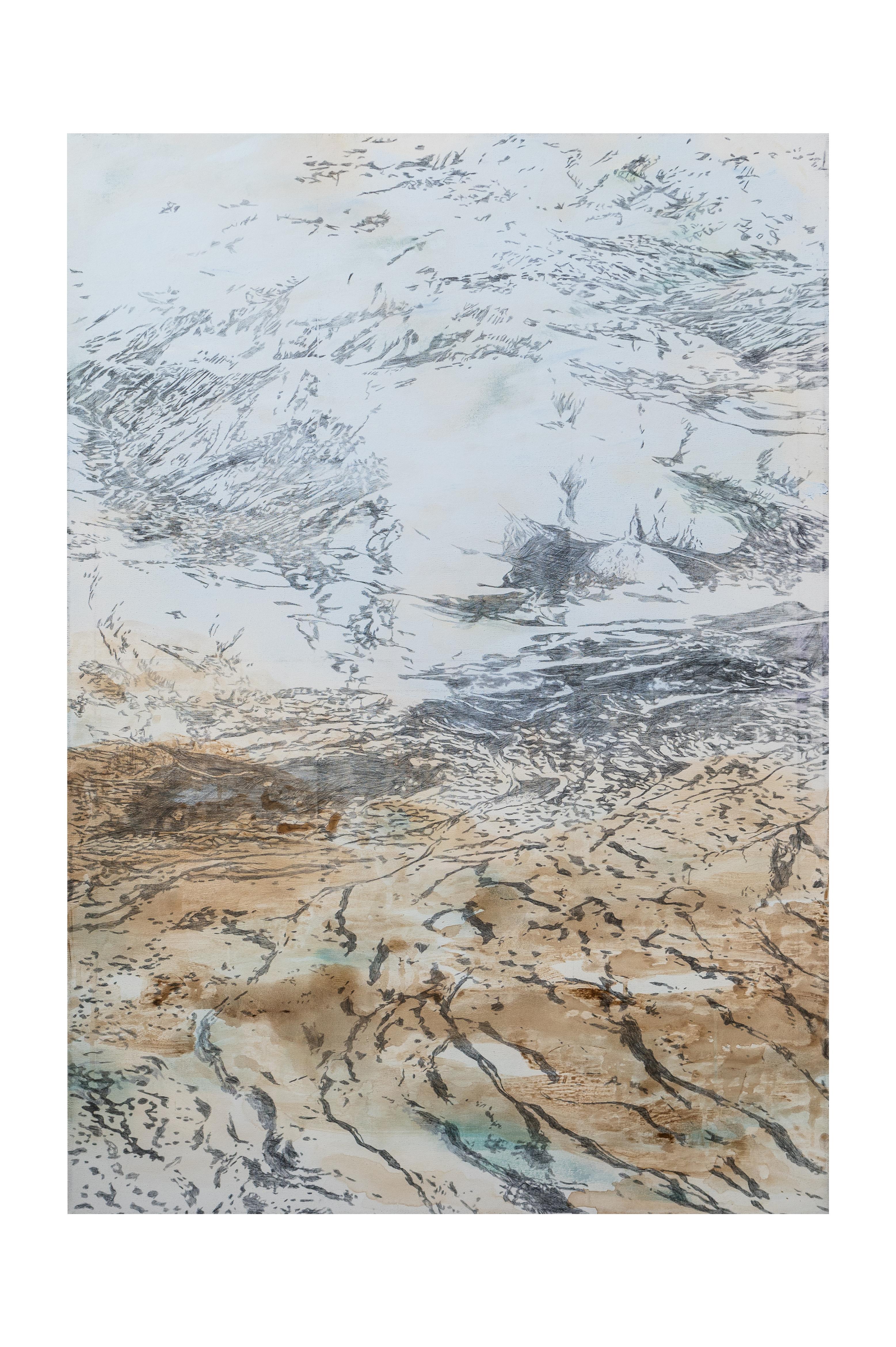 Veronica Gonzalez Ugarte Landscape Painting – Mountain Sky - Zeitgenössische Berglandschaft Acrylgemälde