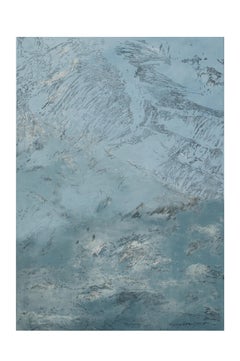 Still Blue - Zeitgenössische Berglandschaft Acrylgemälde