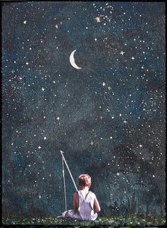 My Shining Star - Little Boy Fishing Under the Moon and Stars, Glow In The Dark