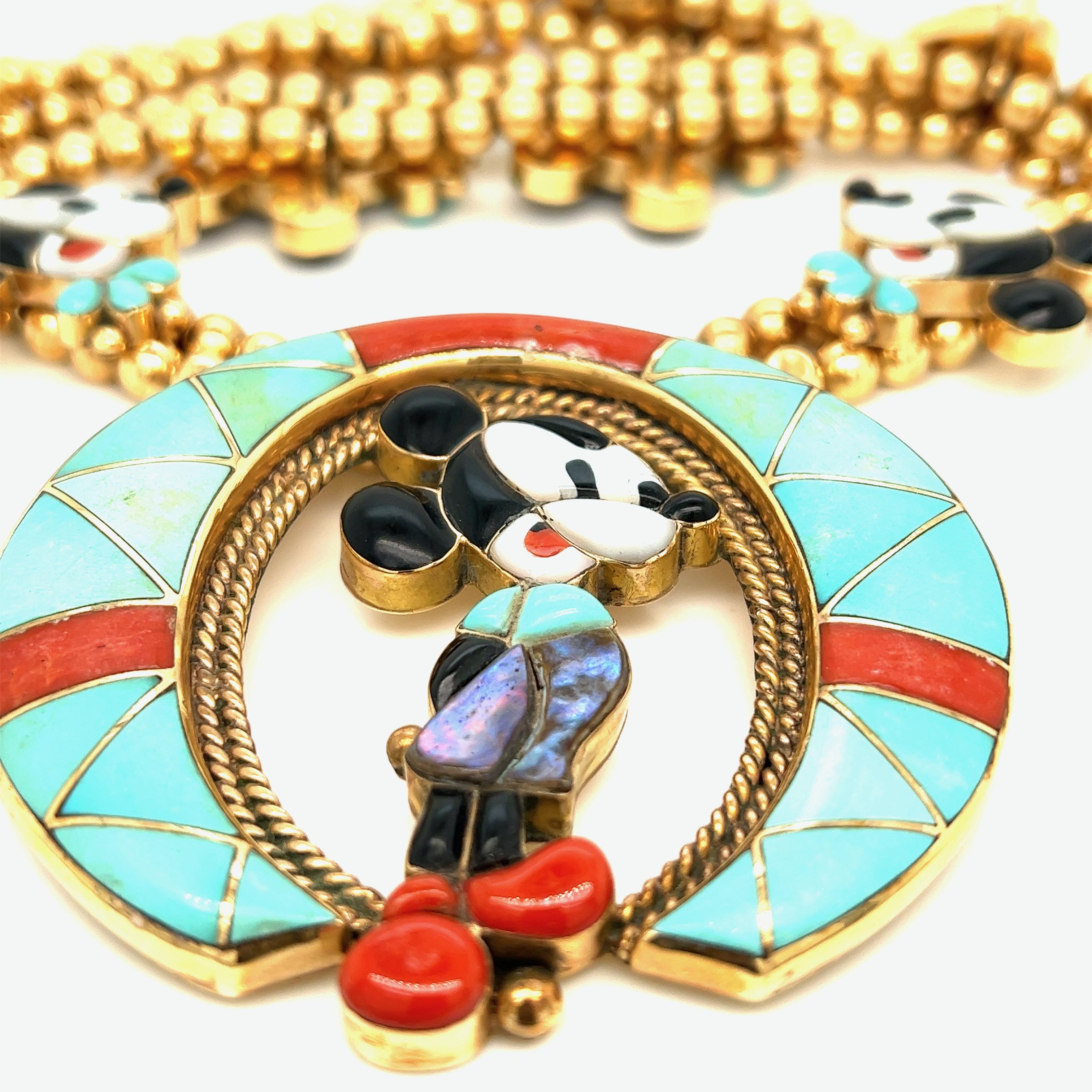 mickey mouse gemstone necklaces