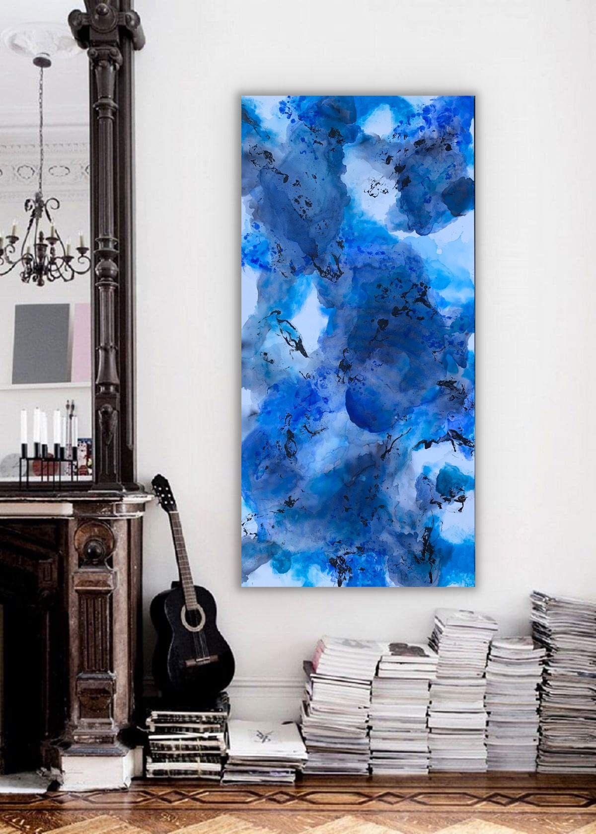 Llama azul 7, Pintura, Acrílico sobre lienzo en venta 2