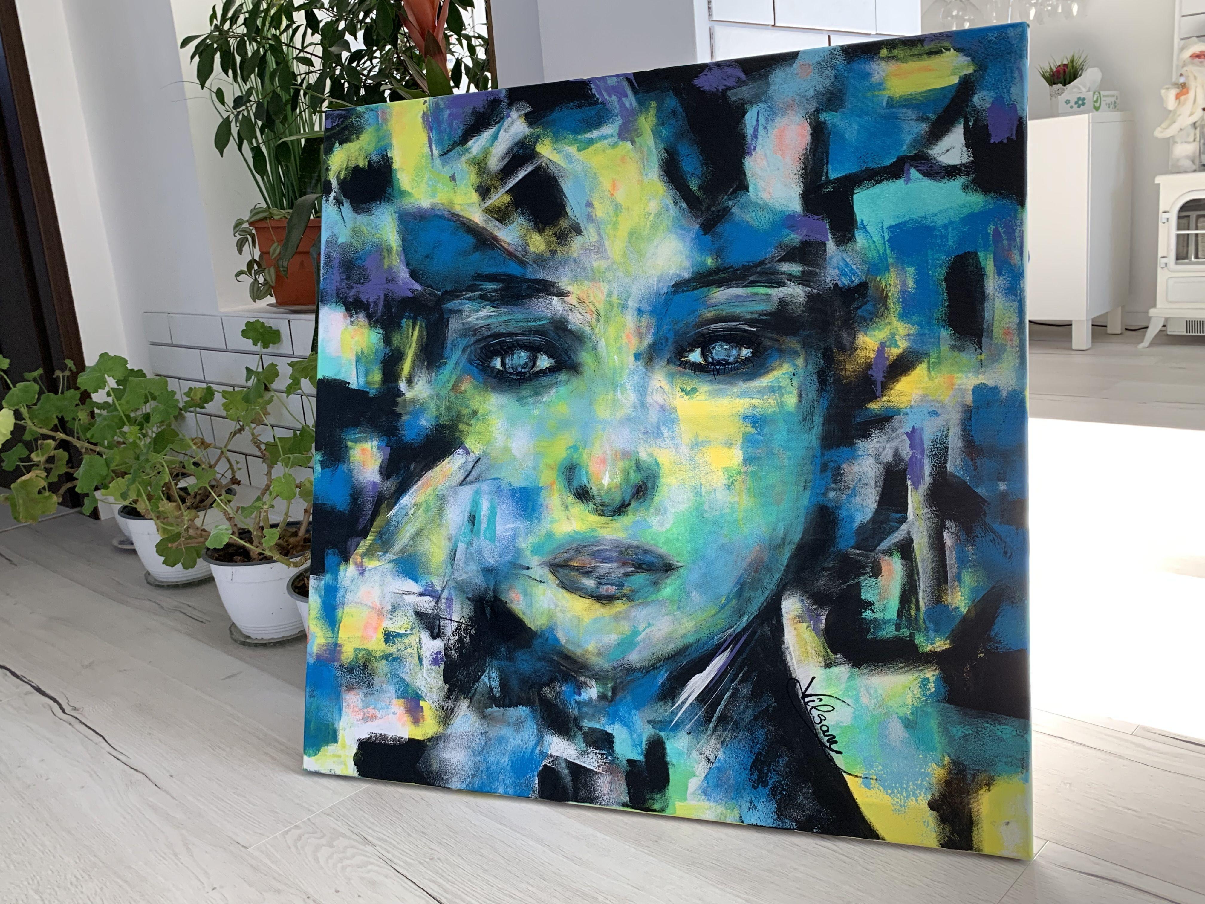 Pintado a mano. No es una huella. El cuadro está firmado al dorso. Fechada.  PINTURA ORIGINAL DE ARTE FINO contemporáneo, acrílicos sobre lienzo 100% algodón tensado y envuelto.    Título: 