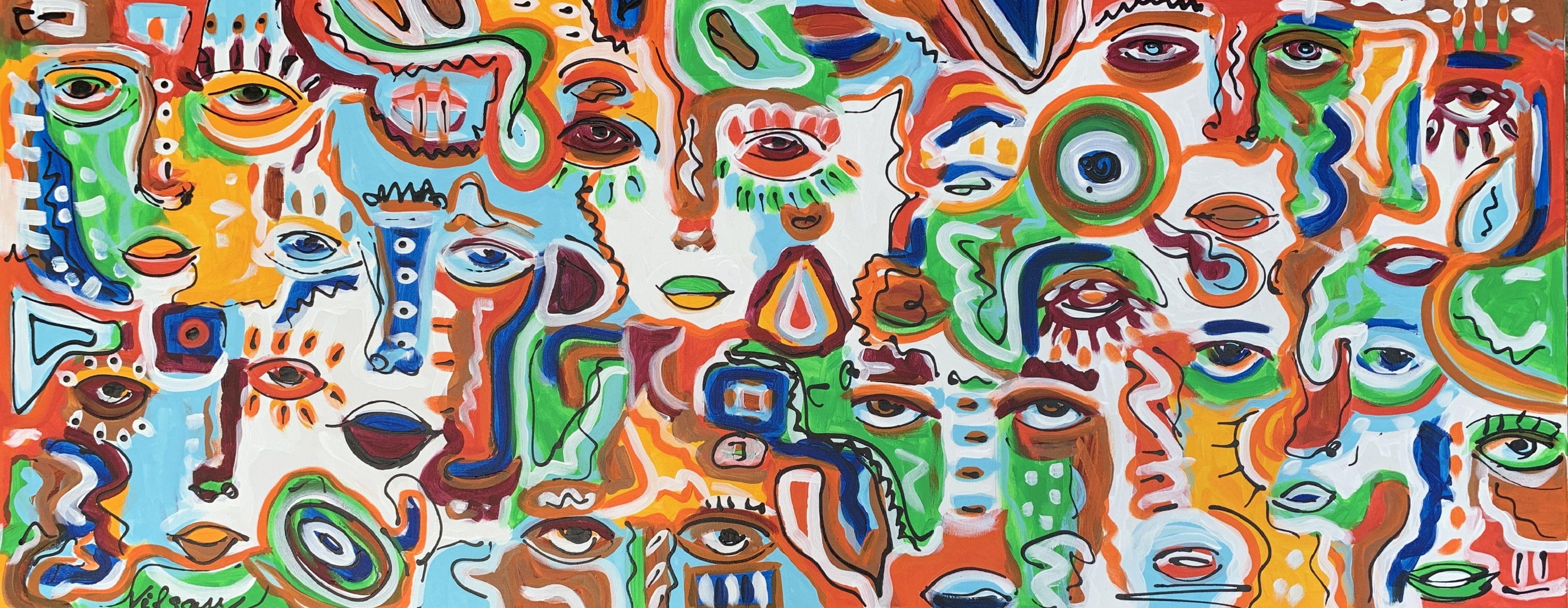 Free Spirits 13, Peinture  l'acrylique sur toile - Painting de Veronica Vilsan