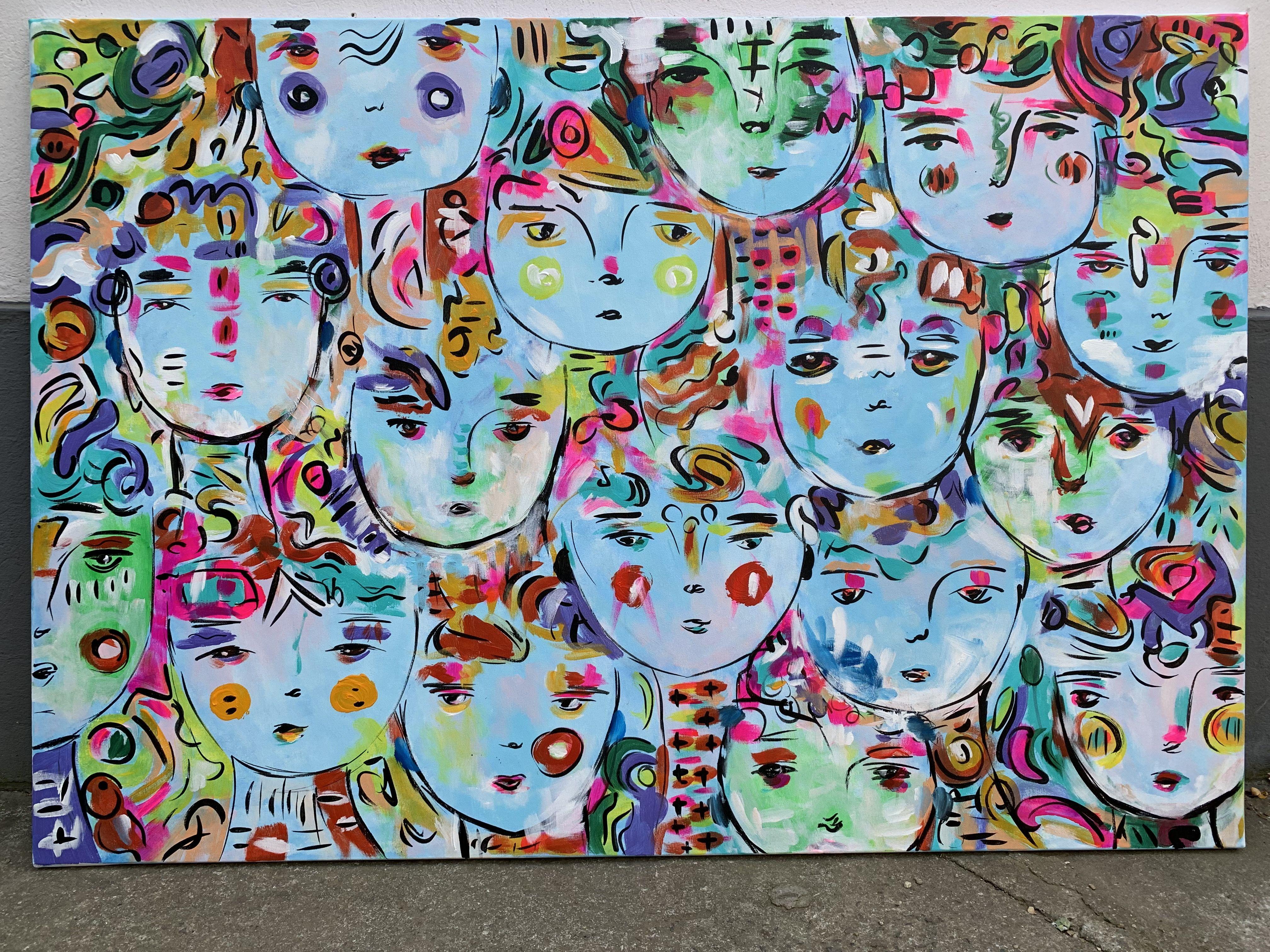 Free Spirits 5, Painting, Acrylic on Canvas For Sale 2