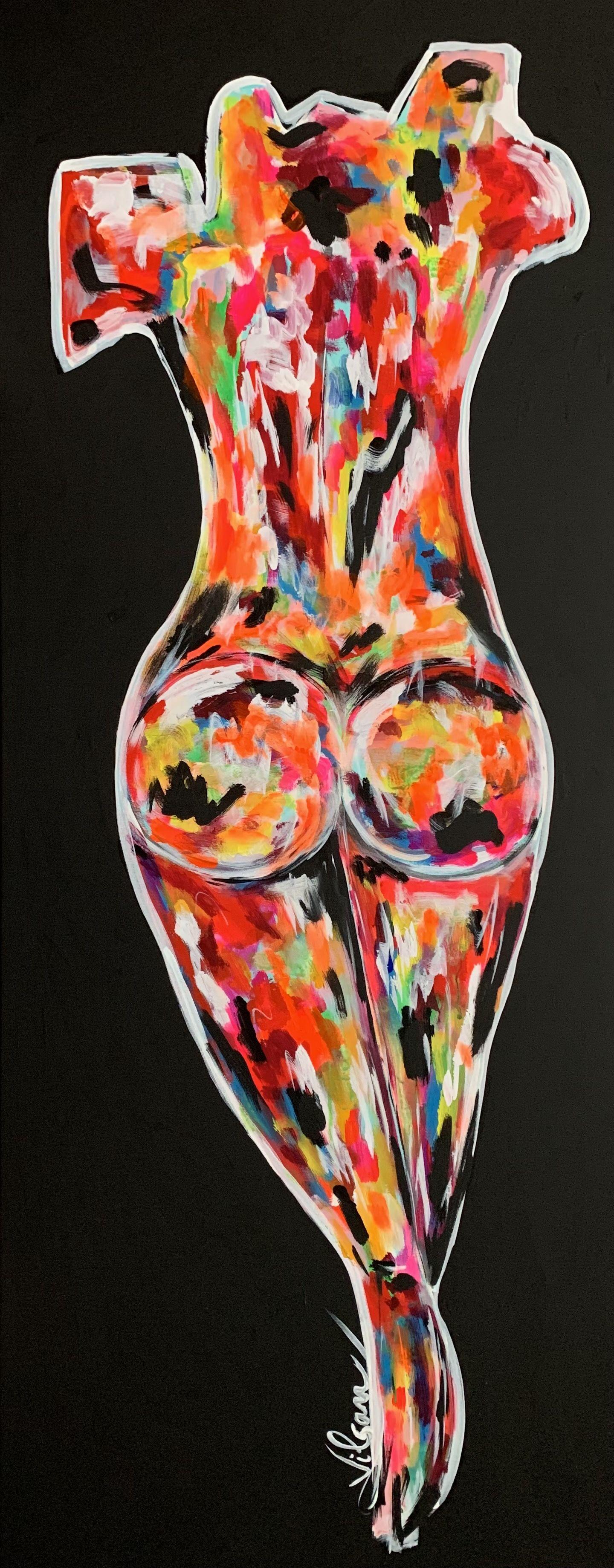 Hand-painted. Not a print. Painting is signed at the back. Dated.  Contemporary FINE ART Original PAINTING, acrylics on 100% cotton stretched wrapped canvas.    Title: Freedom 7, 2021, ready to hang  Size: 59 x 23,5"( 150 x 60 cm)    In order to