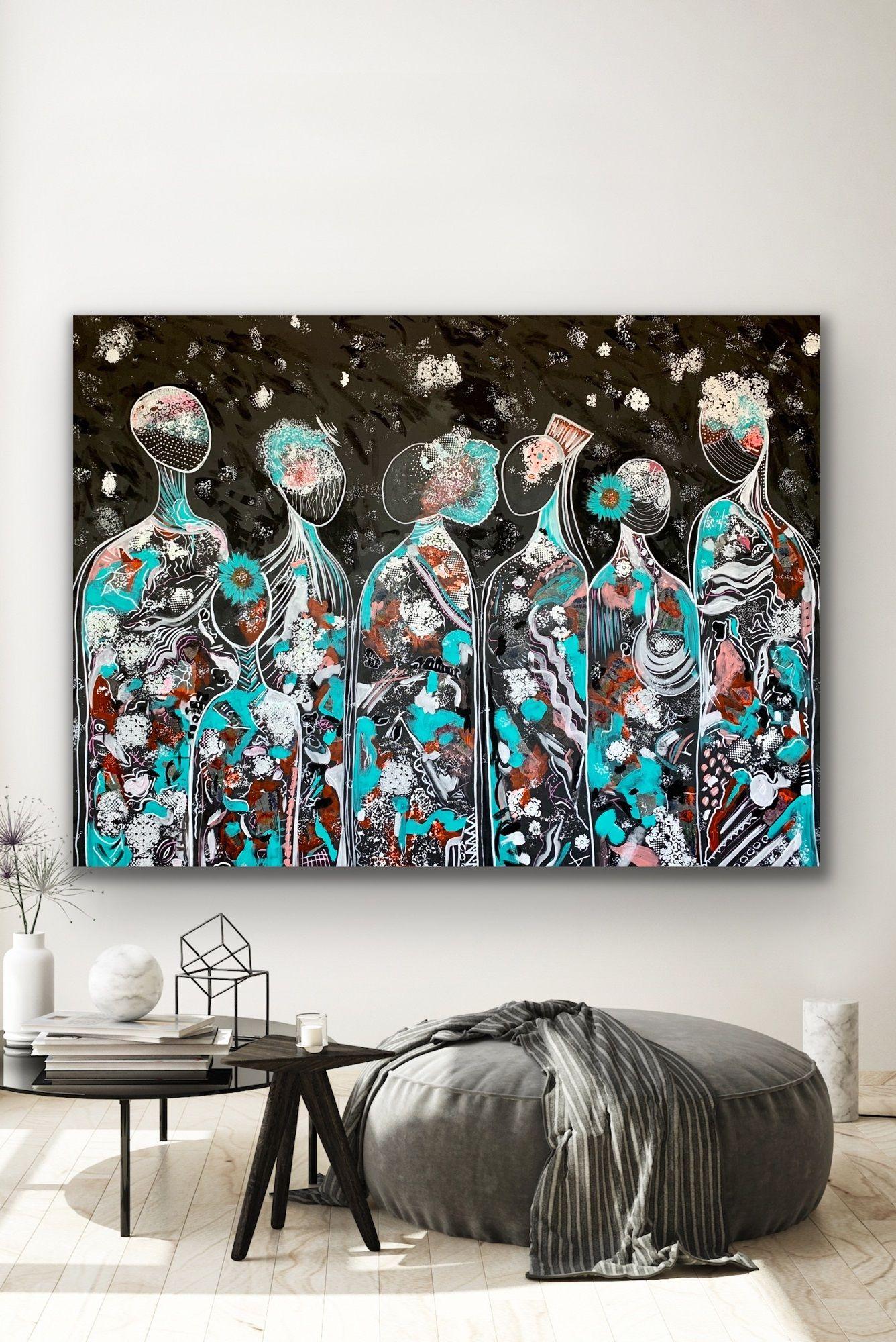 Amici 58, Pittura, Acrilico su tela - Painting di Veronica Vilsan