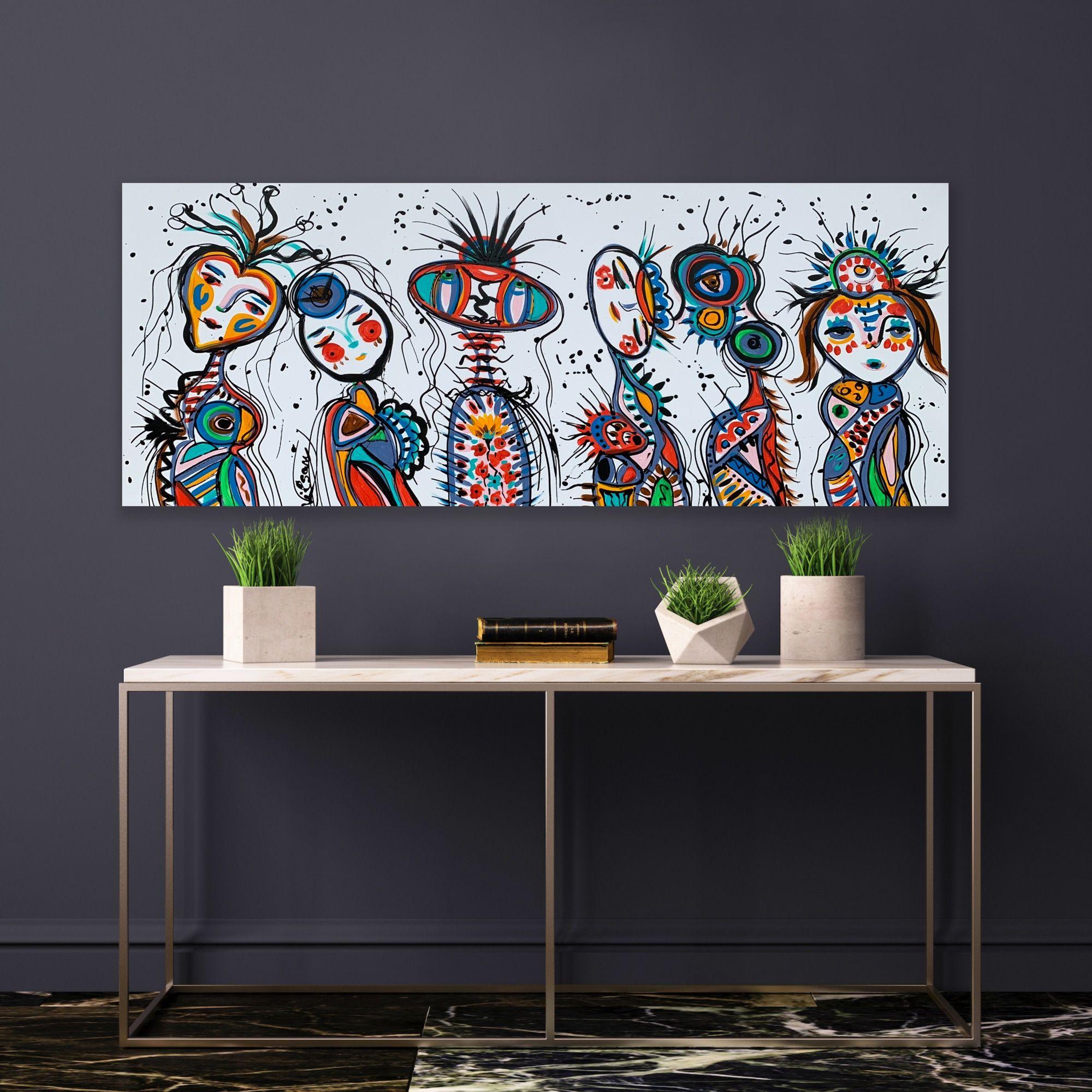 Friends 99, Peinture, Acrylique sur Toile en vente 2