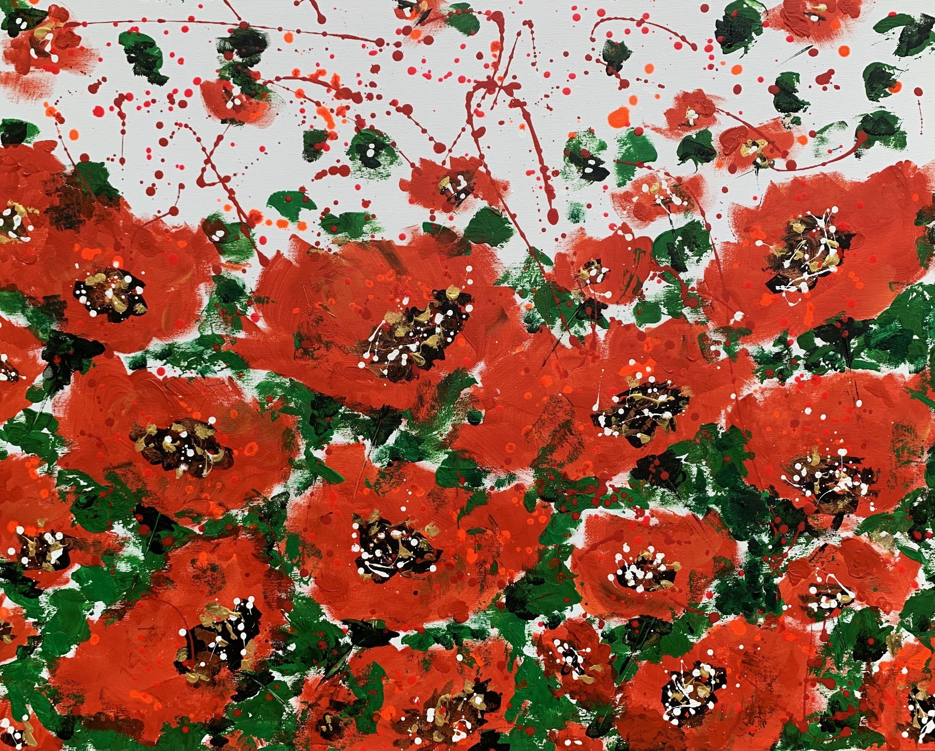 Abstract Painting di Veronica Vilsan - Giardino della gioia 26, Pittura, Acrilico su tela