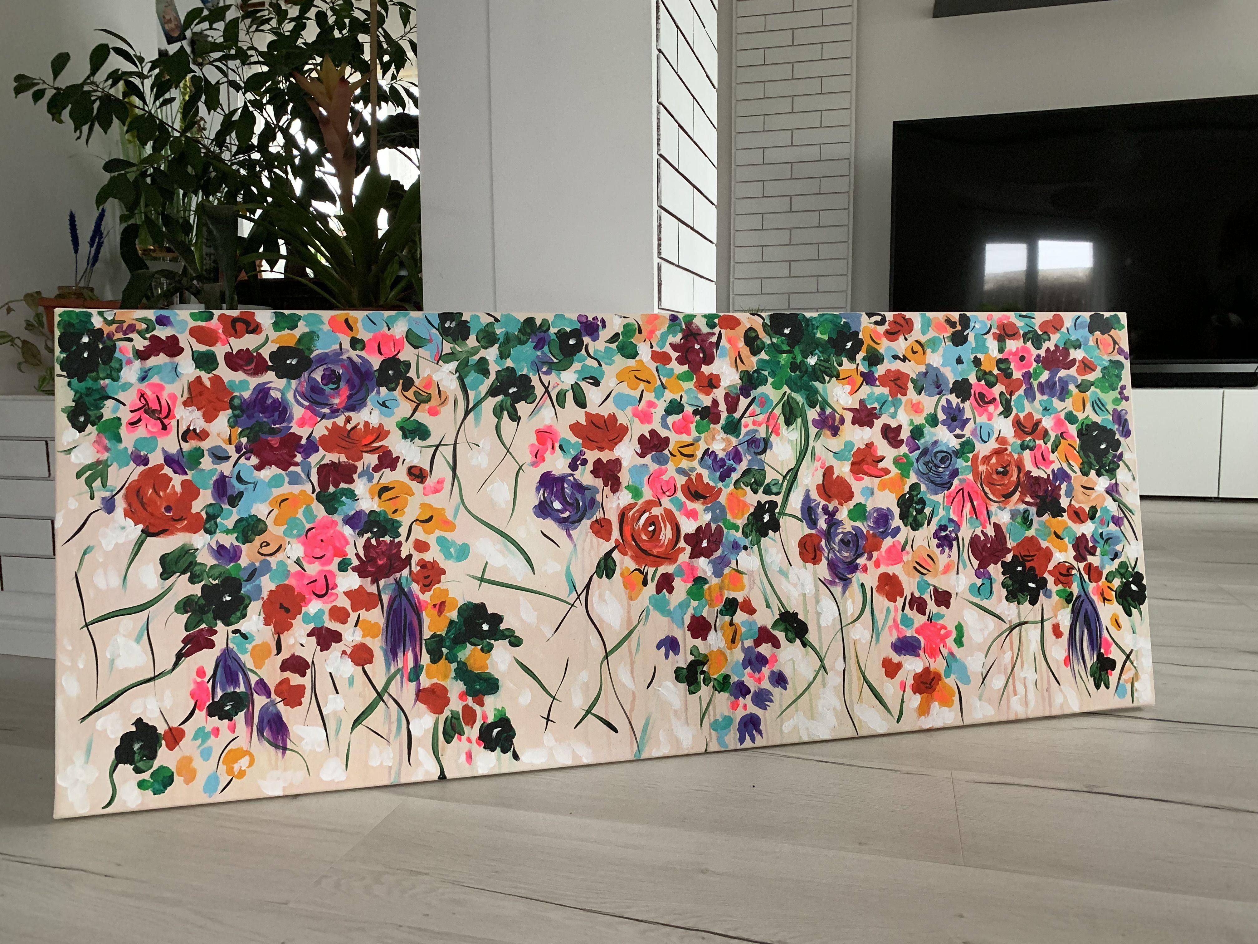Giardino della gioia 43, Pittura, Acrilico su tela in vendita 1