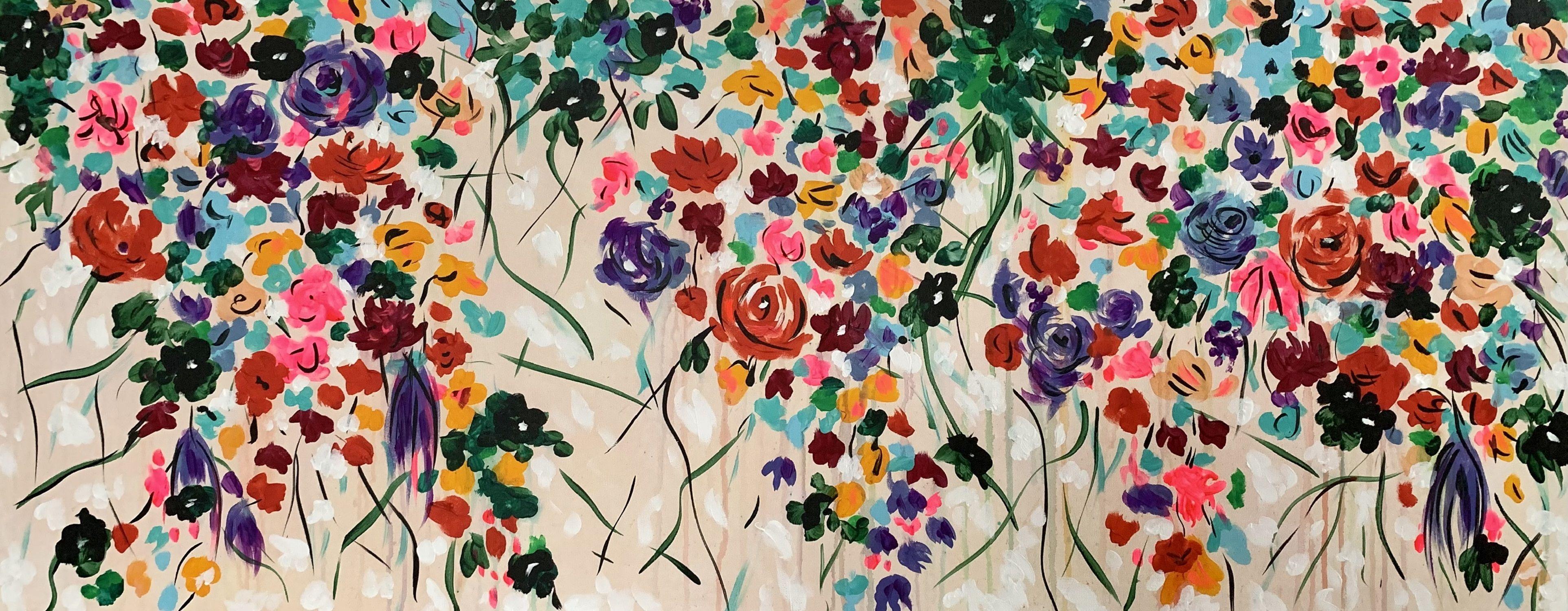 Giardino della gioia 43, Pittura, Acrilico su tela - Painting di Veronica Vilsan