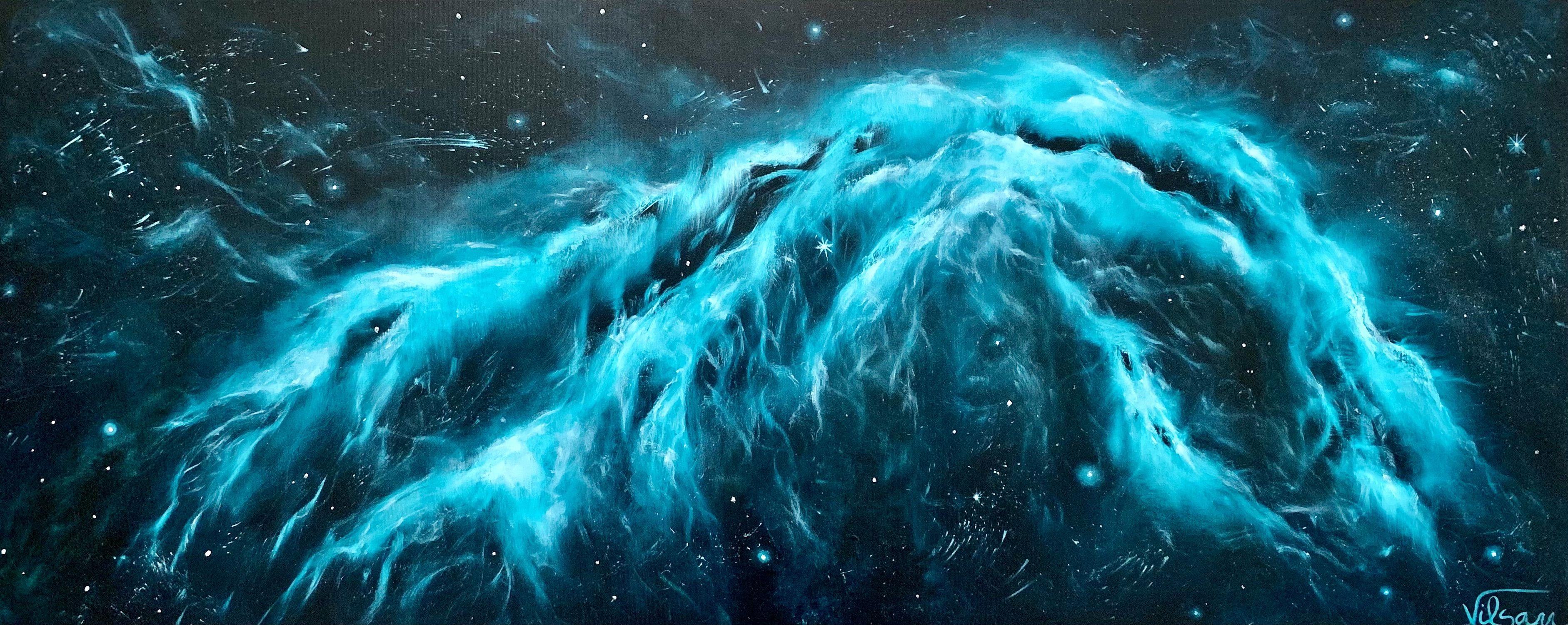 Interstellar 23, Pittura, Olio su tela - Painting di Veronica Vilsan