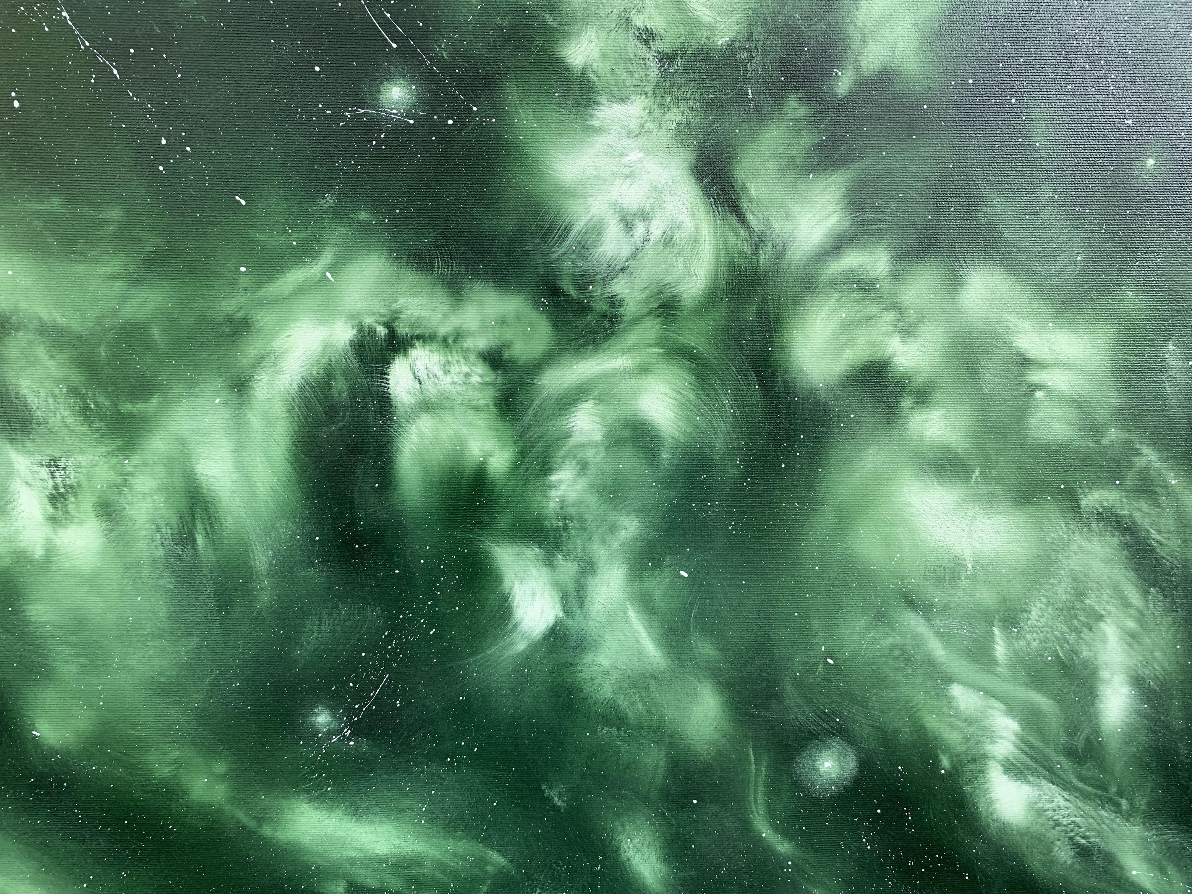 Pintado a mano. No es una huella. El cuadro está firmado al dorso. Fechada.  BELLAS ARTES contemporáneas PINTURA original, óleo 100% algodón lienzo tensado envuelto.    Título: Interstellar 4, 2022, listo para colgar  Tamaño: 31,5'' x 31,5''( 80 x