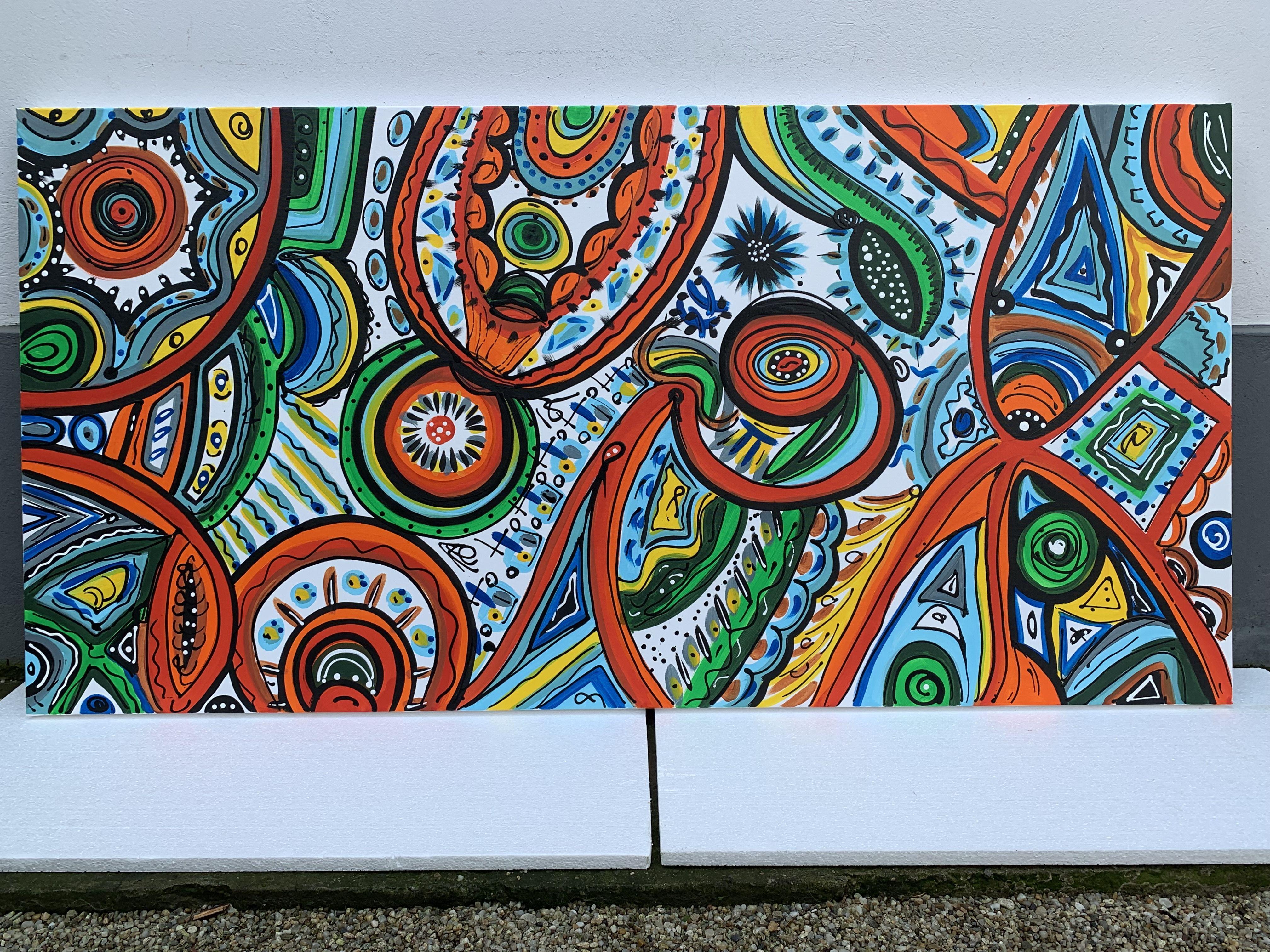 Vita a colori 62, Pittura, Acrilico su tela in vendita 1