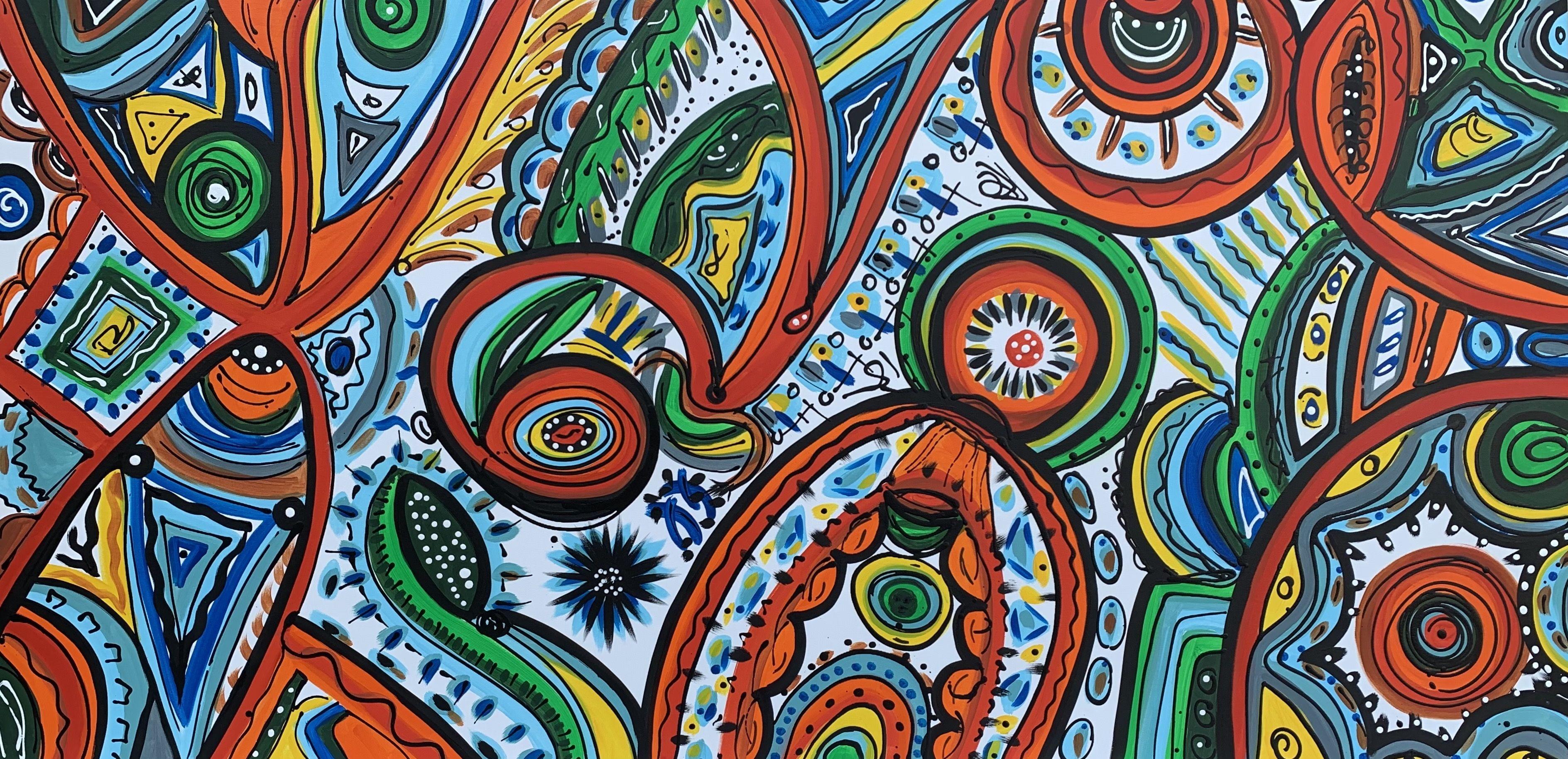 Vita a colori 62, Pittura, Acrilico su tela - Painting di Veronica Vilsan