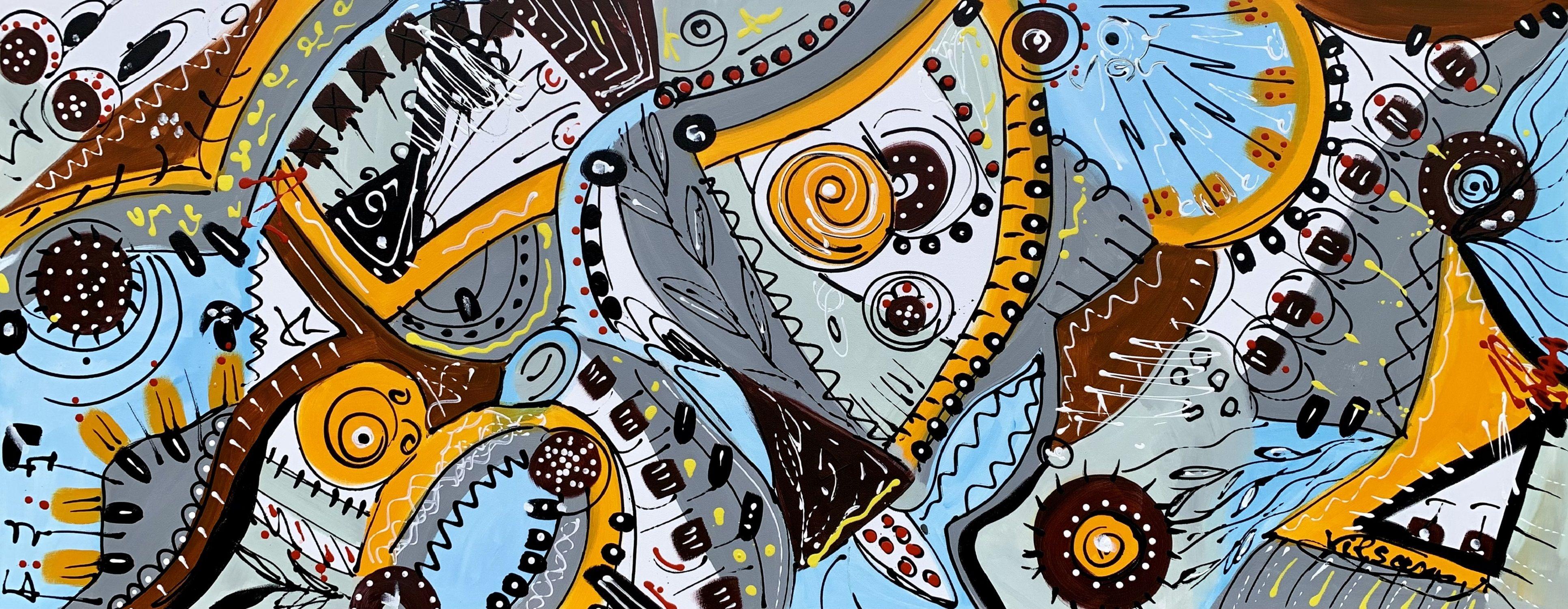 Life in Colors 80, Peinture, Acrylique sur Toile - Painting de Veronica Vilsan