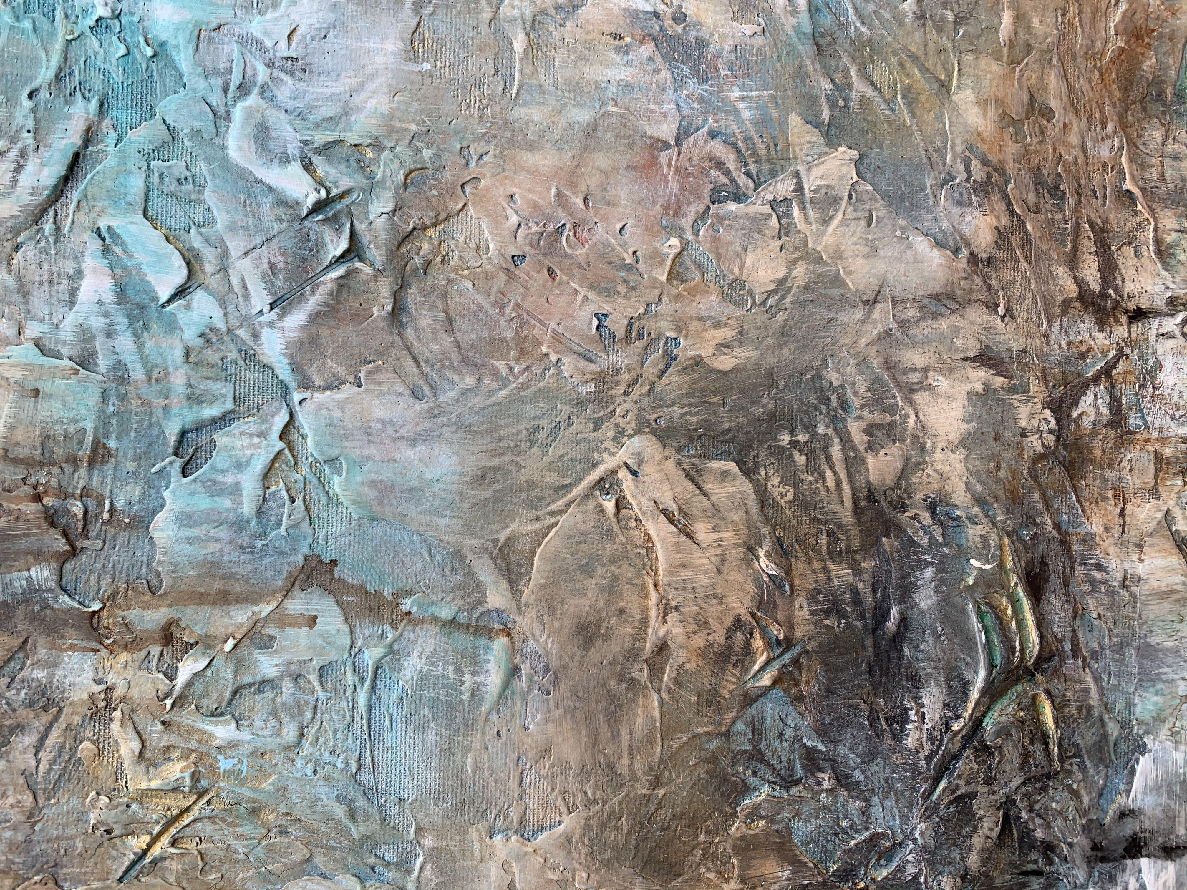 Magnificent Earth 69, Painting, Acrylic on Canvas - Gray Abstract Painting by Veronica Vilsan