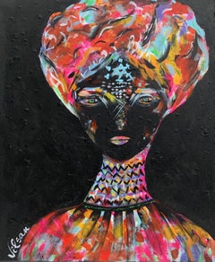 Peinture « The Queen 9 », acrylique sur toile