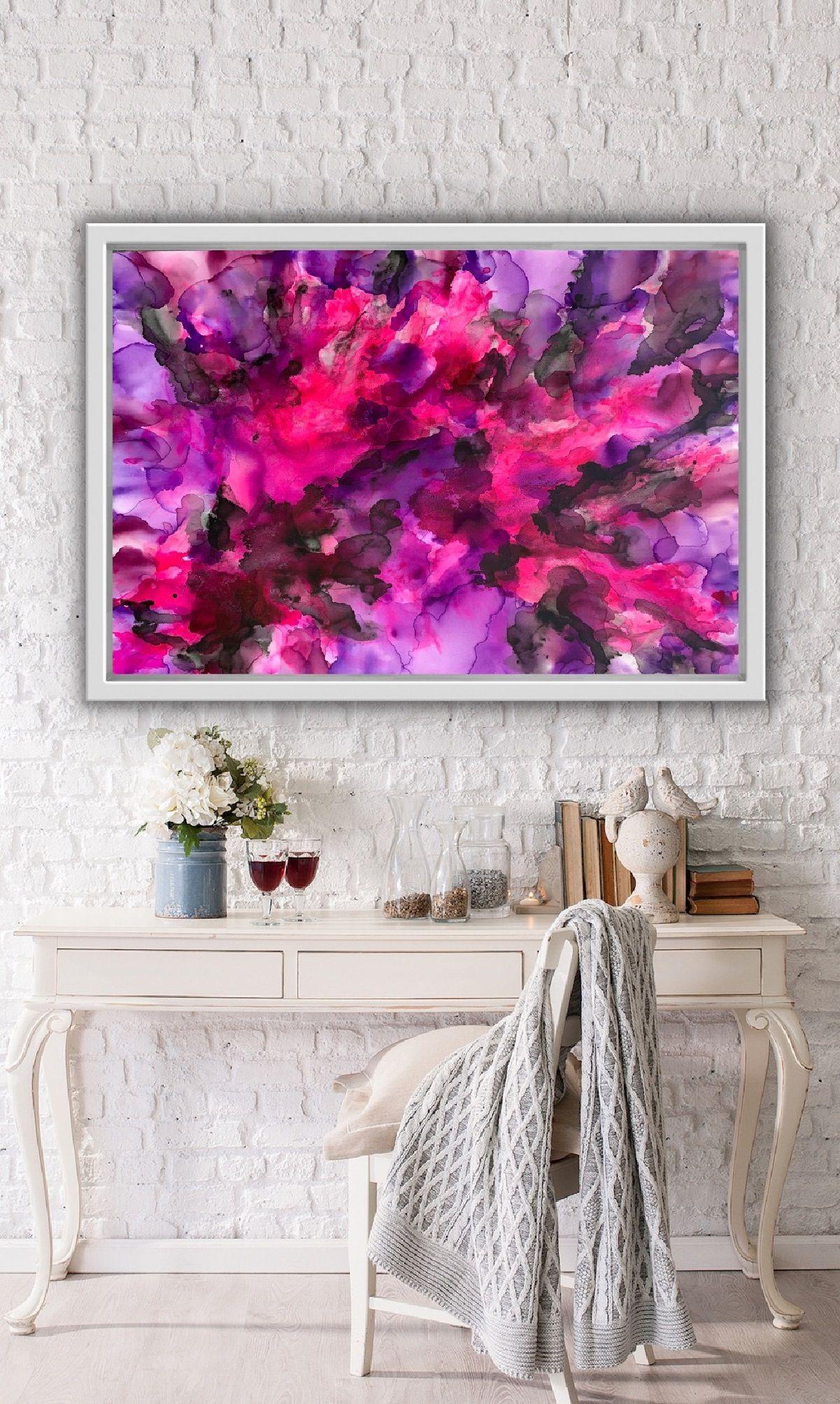 Violet Flame 13, Pittura, Acrilico su tela in vendita 2
