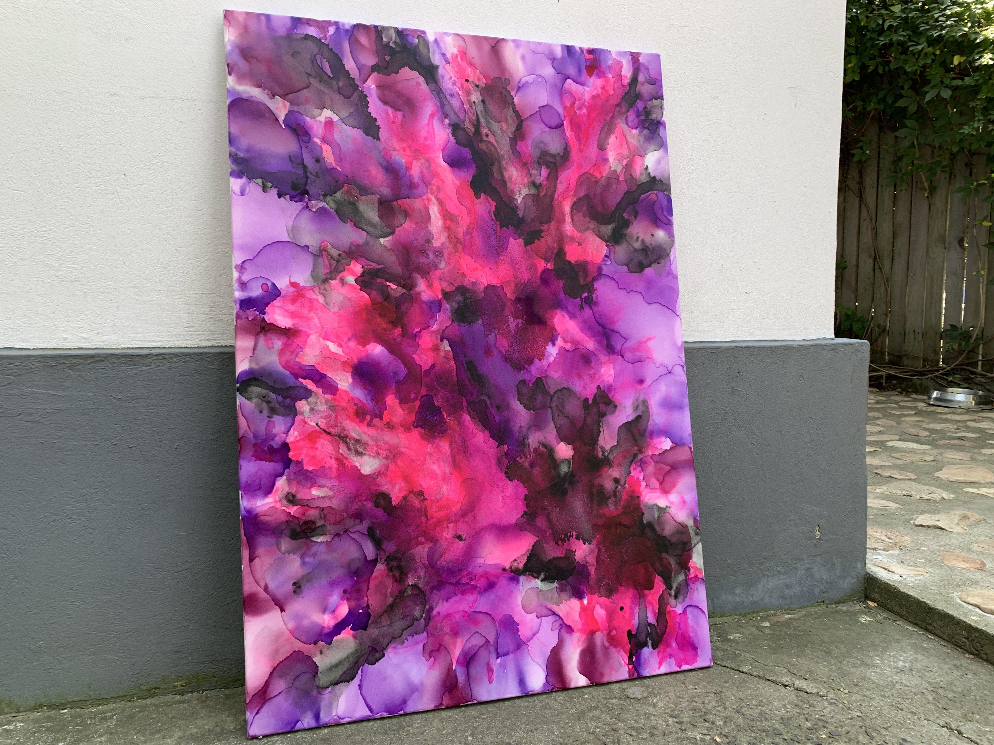 Violet Flame 13, Pittura, Acrilico su tela in vendita 3