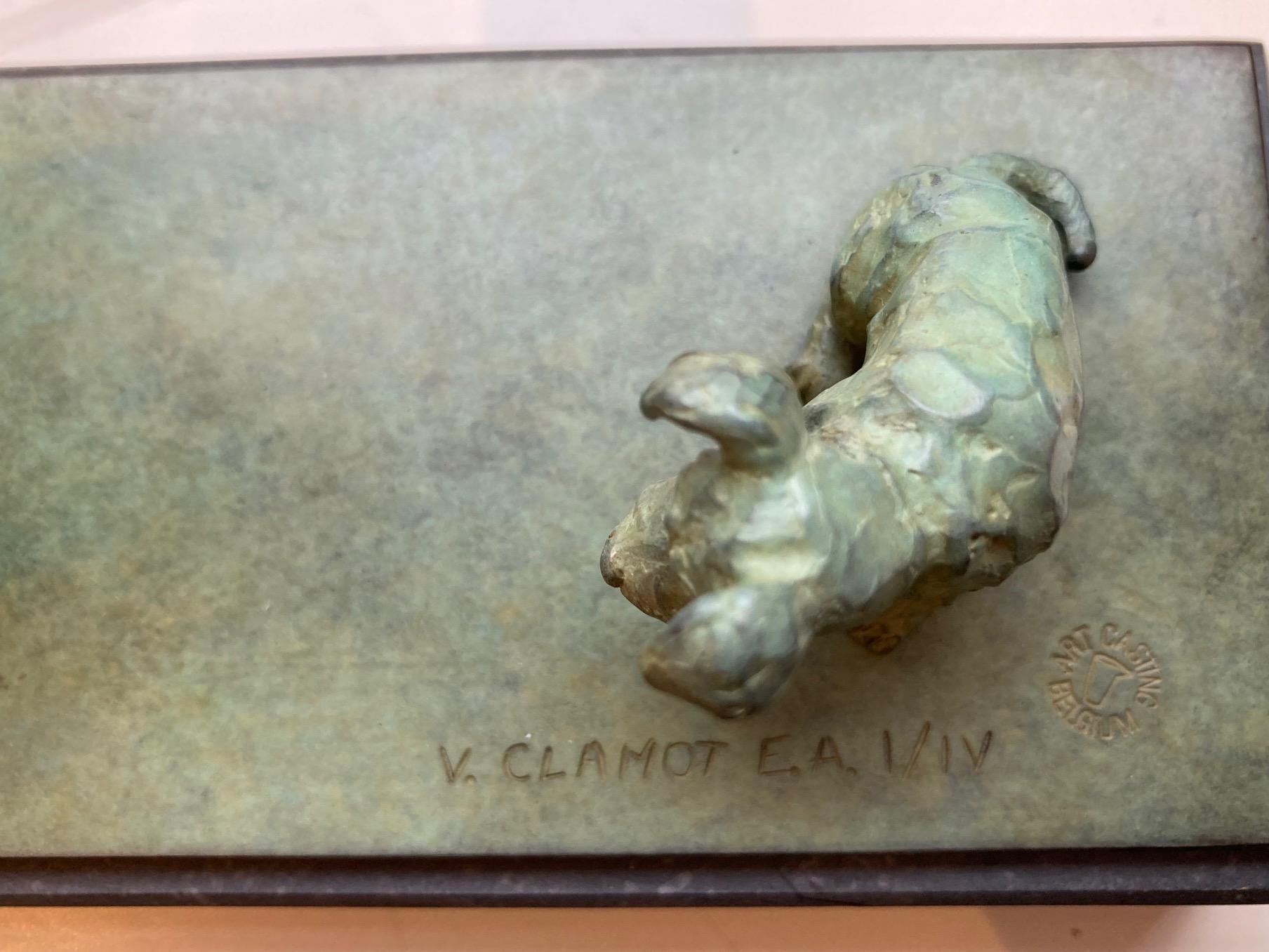 On se Connait Escultura Bronce Perros Paraguas Pátina Verde Contemporáneo En Stock - Sculpture de Veronique Clamot
