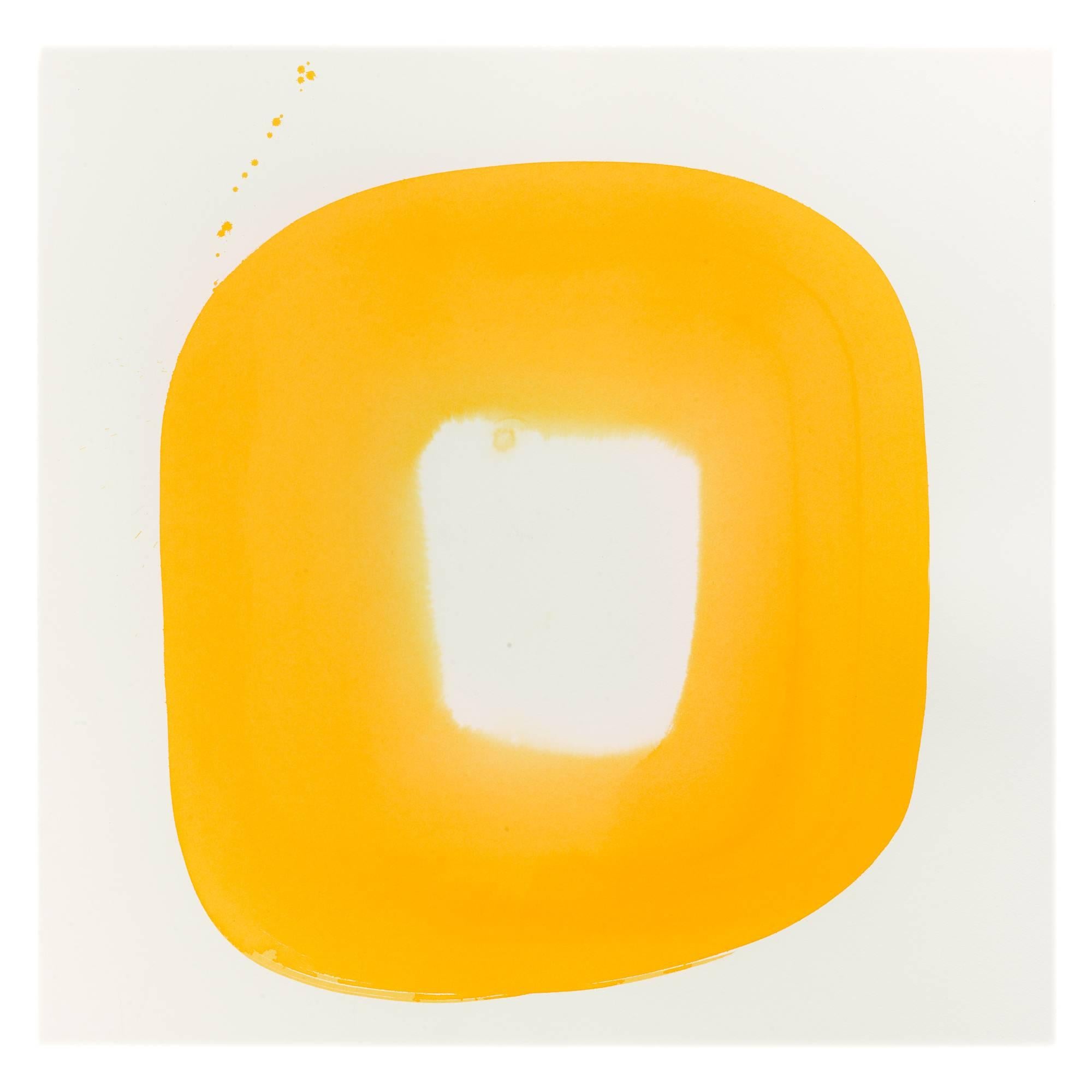 Véronique Gambier Abstract Painting -  Aperture in Sunshine Yellow XII
