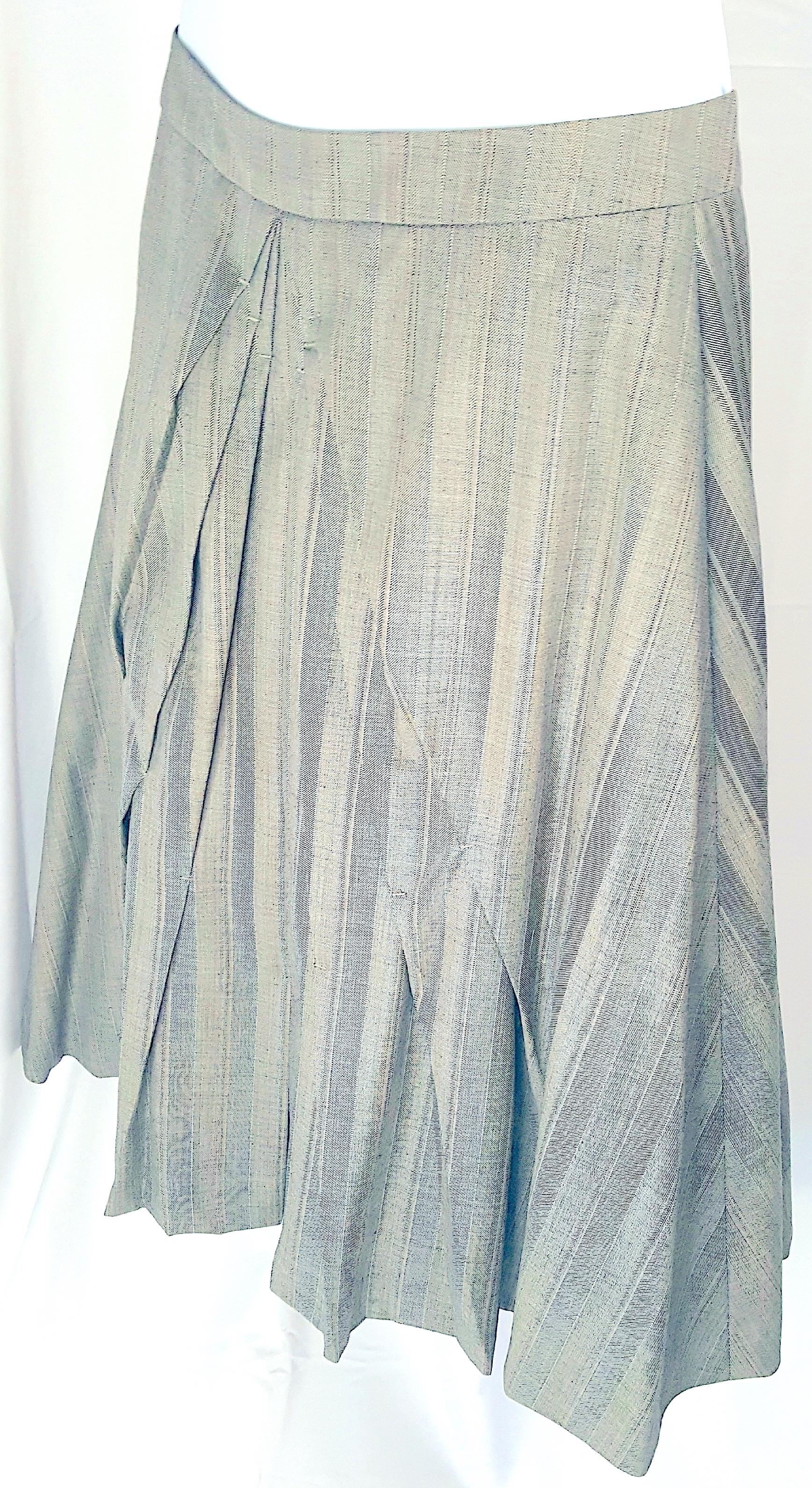 Women's VeroniqueBranquinho 1998 FirstCollection IconicChevronPleat TullePetticoat Skirt For Sale