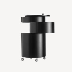 Mesa auxiliar y almacenaje móvil Verpan Barboy de Verner Panton, Negro