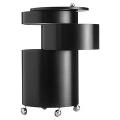 Mesa auxiliar y almacenaje móvil Verpan Barboy de Verner Panton, Negro