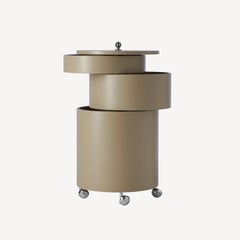 Mesa auxiliar y almacenaje móvil Verpan Barboy de Verner Panton, Champiñón