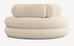 Verpan Easy Sofa by Verner Panton, 1963, Round Upholstered Sofa Ø170 cm 66.9 inc