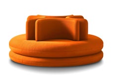 Verpan Easy Sofa by Verner Panton, 1963, Round Upholstered Sofa Ø170 cm 66.9 inc
