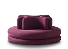 Verpan Easy Sofa by Verner Panton, 1963, Round Upholstered Sofa Ø170 cm 66.9 inc