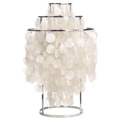 Verpan Fun 1TM Table Lamp by Verner Panton Chrome & Seashell Discs Ø40 cm 15.8in