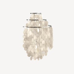 Verpan Fun 1WM Wall Lamp by Verner Panton, Chrome & Seashell Discs