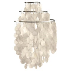 Verpan Fun 1WM Wall Lamp by Verner Panton, Chrome & Seashell Discs