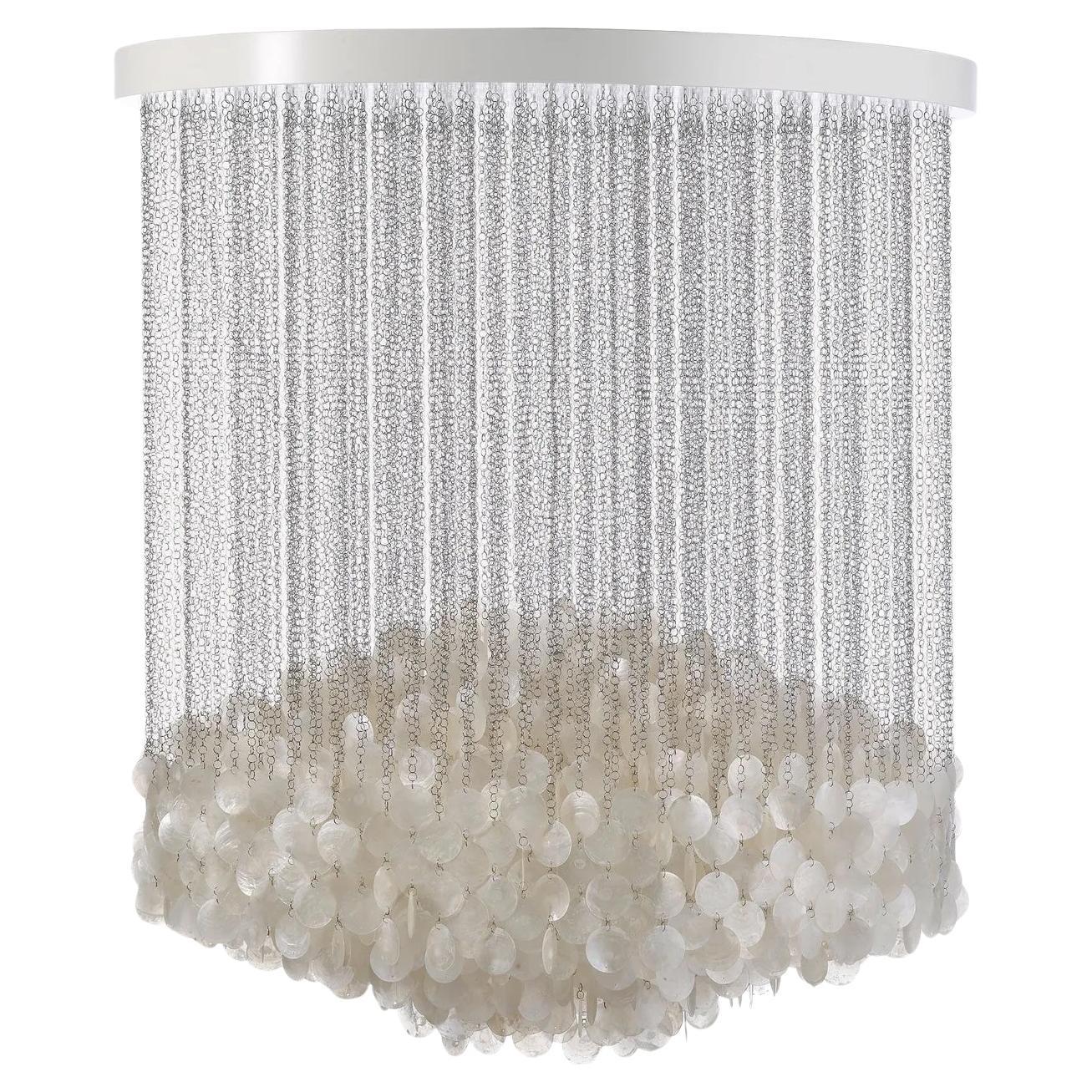 Verpan FUN 7DM Pendant Lamp by Verner Panton, Seashell Discs, Ø100 cm 39.4 in
