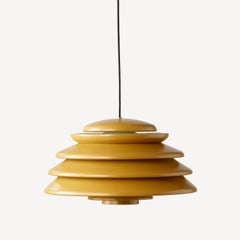 Verpan Hive Pendant Lamp by Verner Panton, Yellow Aluminum, Ø 48 cm 19 in